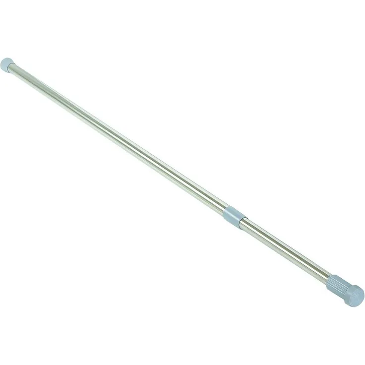 Euroshowers GmbH Duschvorhangstange Teleskop 71–115 cm Ø25 mm, Ø 25 mm, 1-läufig, 1, Klemmmechanismus, ohne Bohren, Klemmmontage, Edelstahl, ohne Bohren, rostfrei, ausziehbar, extra stabil, rutschfest