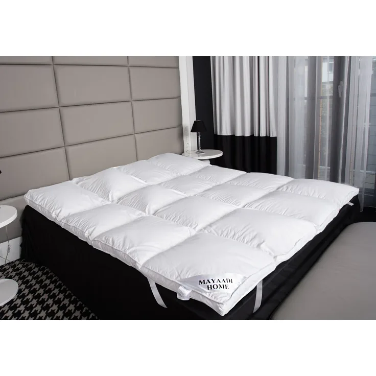 Mayaadi-Home HS66 Matratzenauflage Baumwolle 10% Daunen 90% Federn Weiß 140x200 cm 4000 Gramm