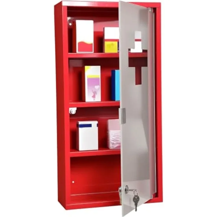 HOMCOM Medizinschrank Medizinschrank zum Abschließen
