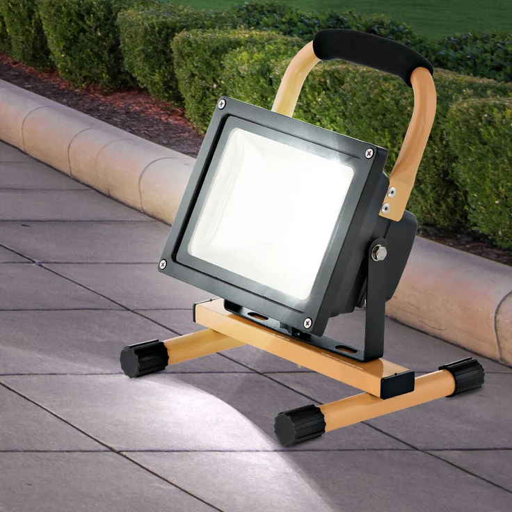 2er Set LED Baustrahler, schwarz gelb, Spot schwenkbar – Bild 5