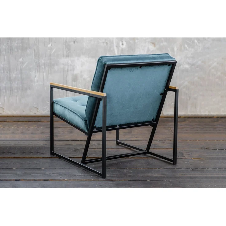 KAWOLA Sessel ARLY Polstersessel Bezug Velvet petrol 80 x 80 x 63 cm – Bild 8