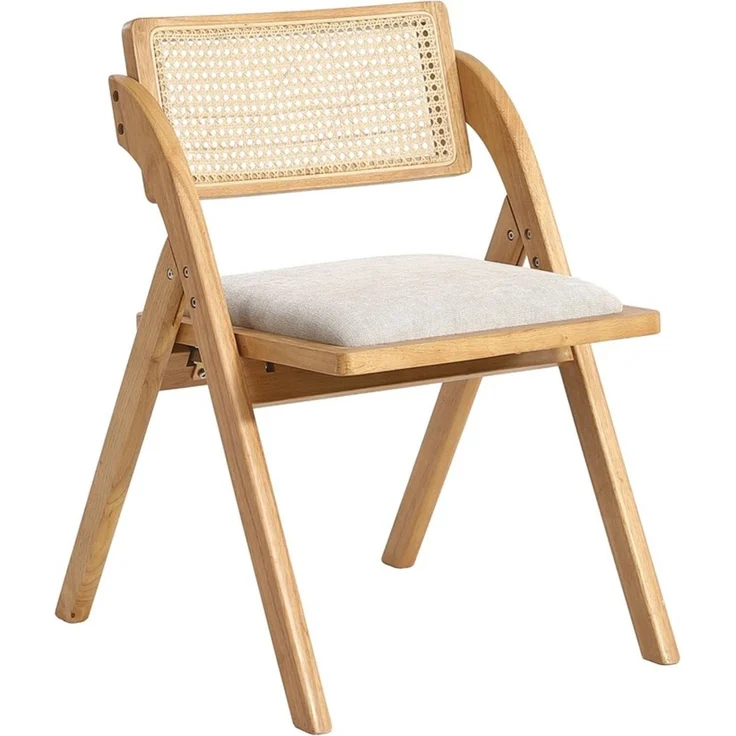 LIM HOME Klappstuhl TB000 (Packung, 1 St), Gestell aus Massiveholz FSC®, Sitzfläche aus Rattan – Bild 1
