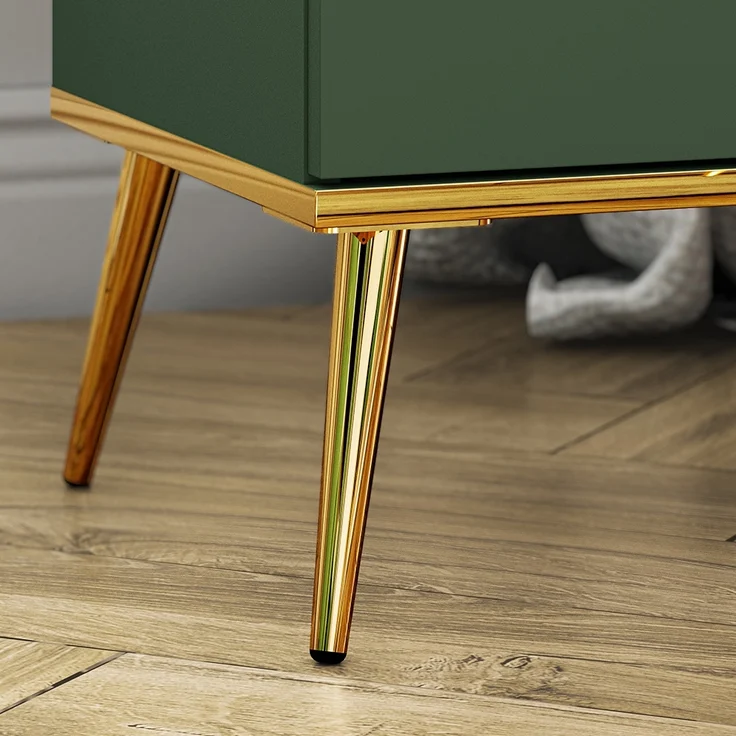 Sideboard, 160cm breit, in grün mit goldfarbenen Griffen und Füßen FASANO-131, B/H/T ca. 160/85/40 cm – Bild 5