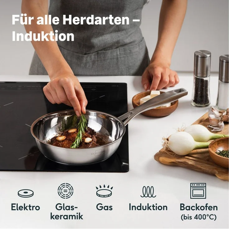 SILBERTHAL Bratpfanne Unbeschichtet 20cm Induktion – Bild 4