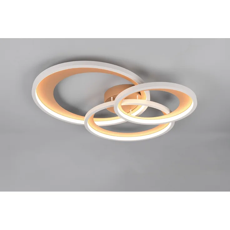 Trio LED Deckenleuchte Granada 36W grau coffee warmweiß