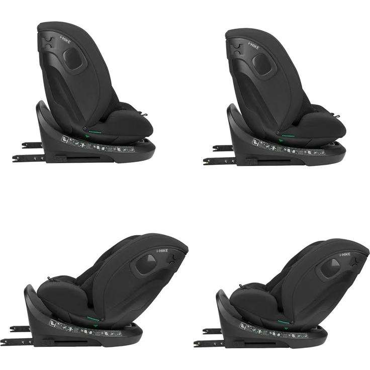 Kikkaboo i-Size Kindersitz i-Hike (40-150 cm) Isofix, 360° drehbar, verstellbar schwarz – Bild 2