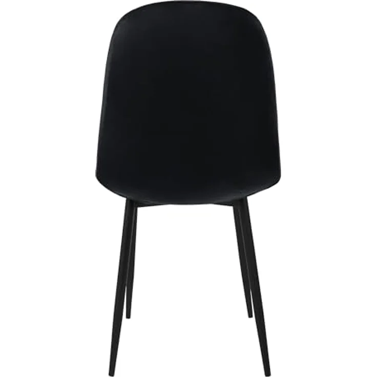 ML-DESIGN Stuhl Esszimmerstuhl mit Rückenlehne, Polsterstuhl mit Metallbeinen (4 St), Wohnzimmerstuhl ergonomisch Schwarz mit Samtbezug Küchenstuhl – Bild 7