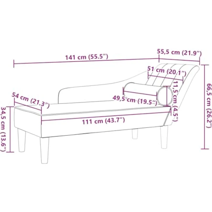 vidaXL Chaiselongue mit Kissen Dunkelgrün Samt – Bild 9