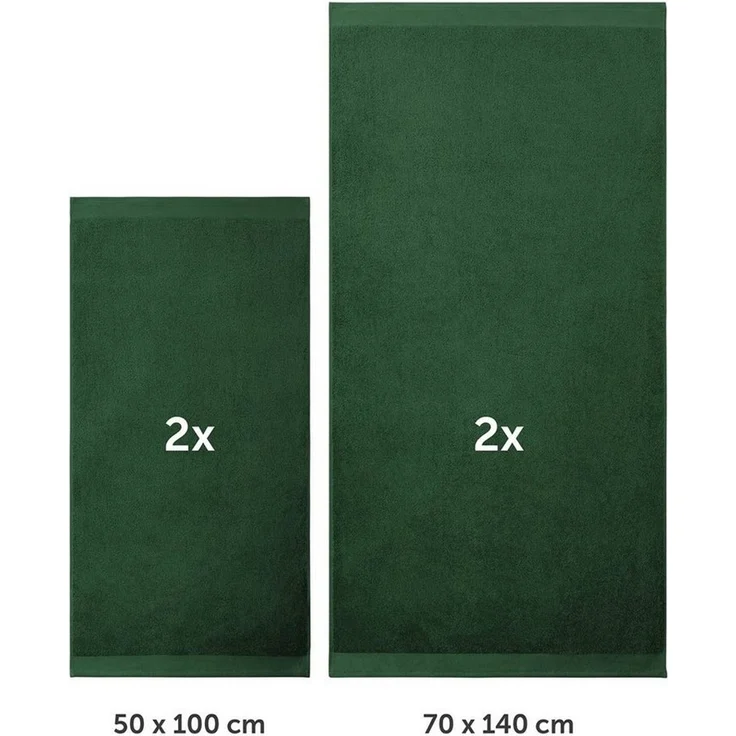 Blumtal Handtuch Set Premium 4/6-tlg. Frottier Dusch- (70x140 cm) & Handtuch (50x100 cm), Frottee (Set, 4-St), 100% Baumwolle, Oeko-TEX Zertifiziert – Bild 2