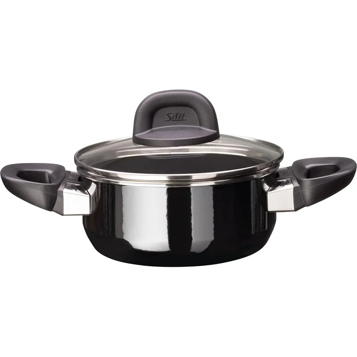 Bratentopf mit Deckel Modline Black 16cm - Silit Töpfe - Ceran geeignet, Spülmaschinengeeignet