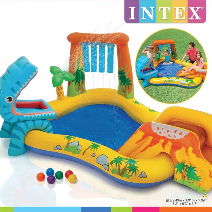 Intex Pool Aufblasbar Dinosaur Play Center 249x191x109 cm 57444NP 3202796