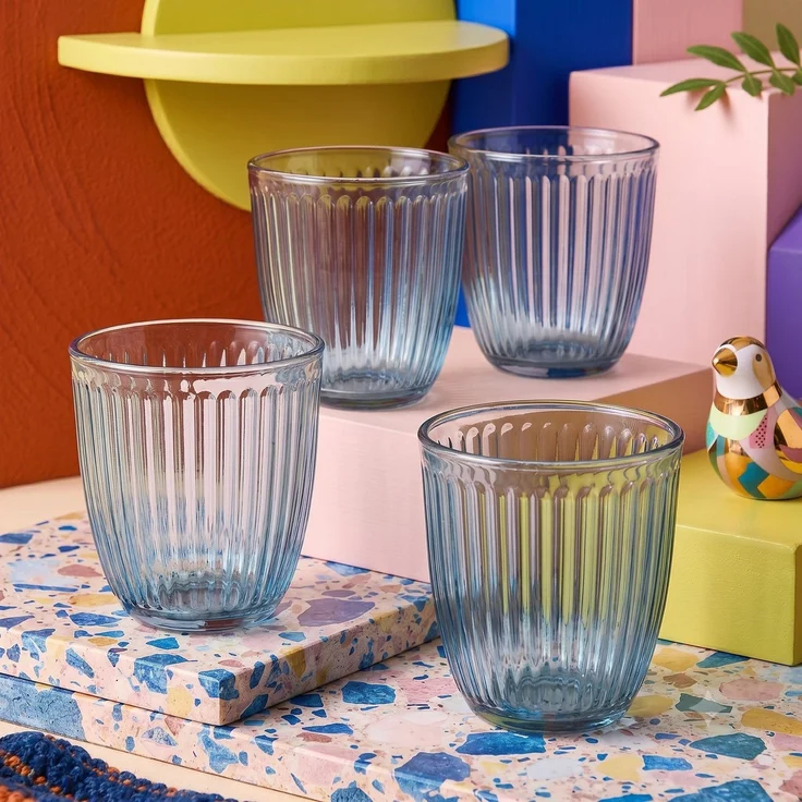 Hermia Concept 'Splendid 290 - Blue HC' Gläser-Set (4-teilig), Blau, 8,6 x 8,6 x 8,5 cm, 290 ml – Bild 2
