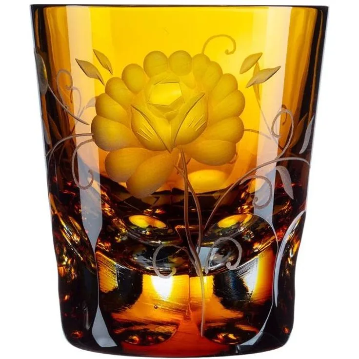 Becher Kristall Rose amber (9,5 cm)