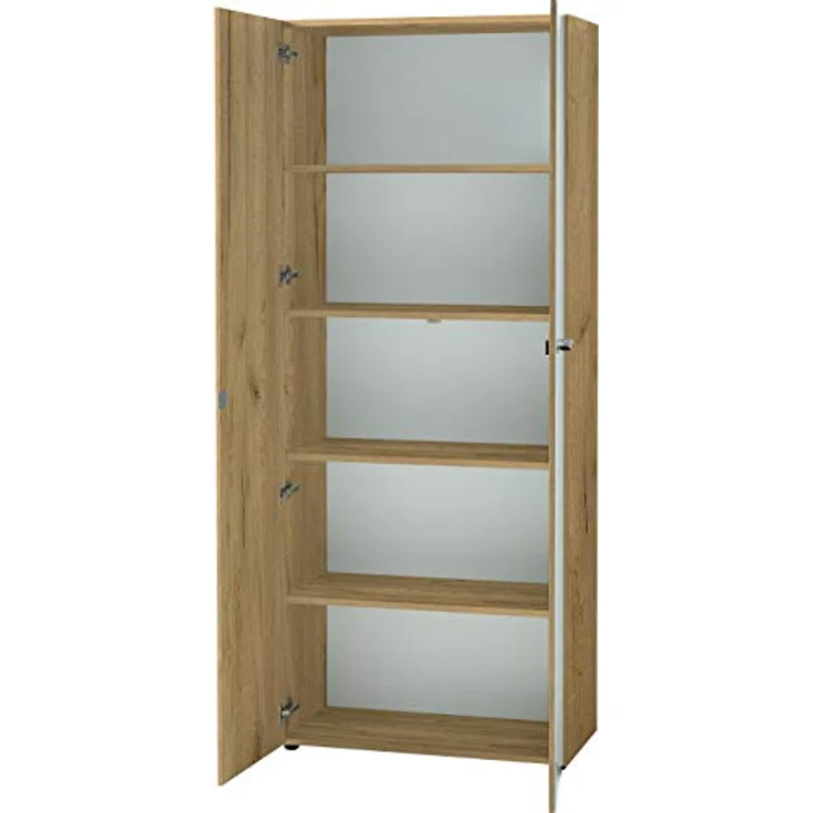 Germania Aktenschrank 4204-242 GW-Monteria, in Navarra-Eiche-Nb./Weiß, mit Glasauflage, 80 x 196 x 37 cm (BxHxT) – Bild 6