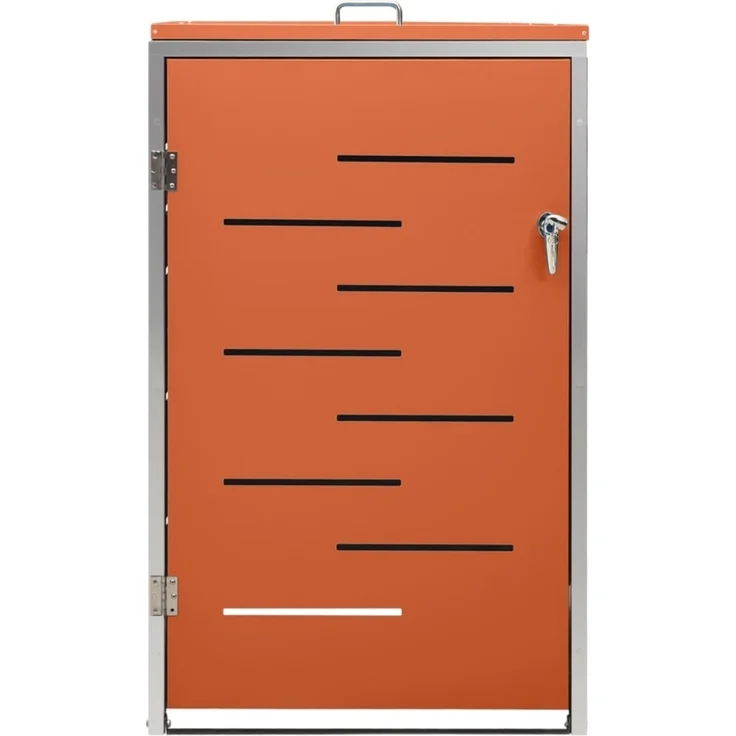 vidaXL Mülltonnenbox für 1 Tonne 69x77,5x112,5 cm Edelstahl 149562 – Bild 8