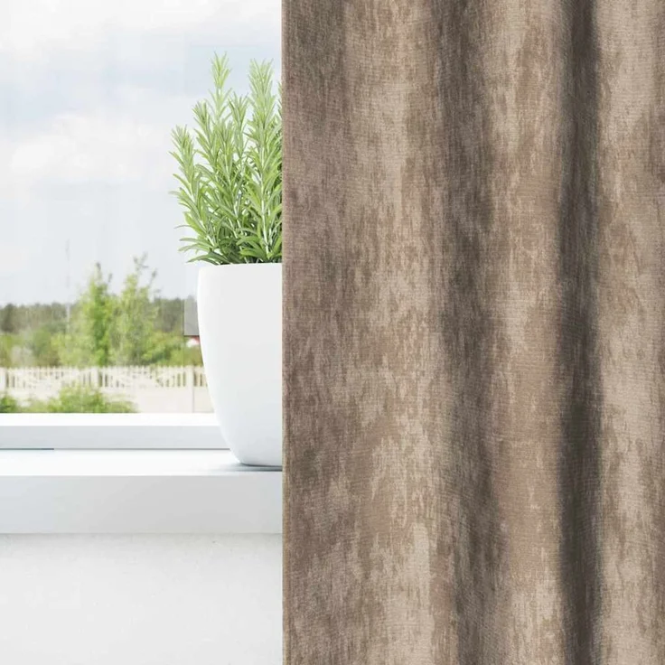 vidaXL Samtvorhänge 2 stk. Champagner 175 x 140 cm Samt 4107744 – Bild 3