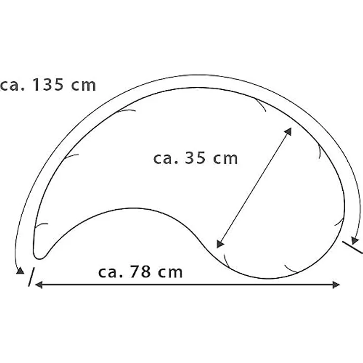 Theraline Ersatzbezug für Stillkissen Das Yinnie, 135 cm, aus 100% Baumwolle, Sternenhimmel-Design, maschinenwaschbar – Bild 2