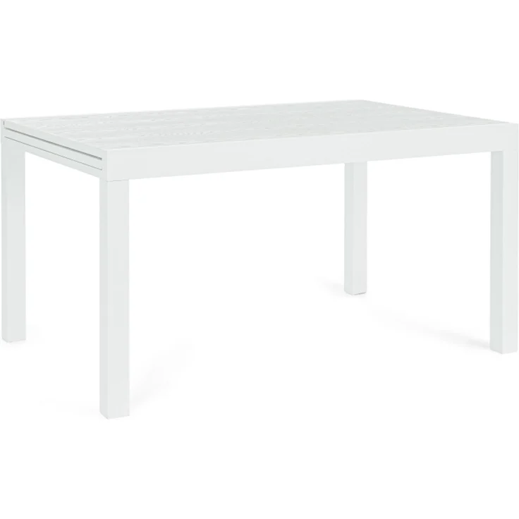 Gartenesstisch Cliv ausziehbar aus Aluminium, modern, weiß, rechteckig für 6–8 Personen – Bild 1