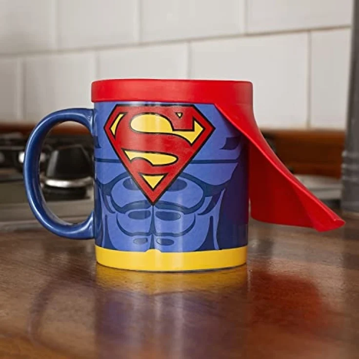Thumbs Up Superman Mug with Cape Einzelbild 0 25 l Blau Rot Keramik Silikon Universal 1 Stück(e) – Bild 2