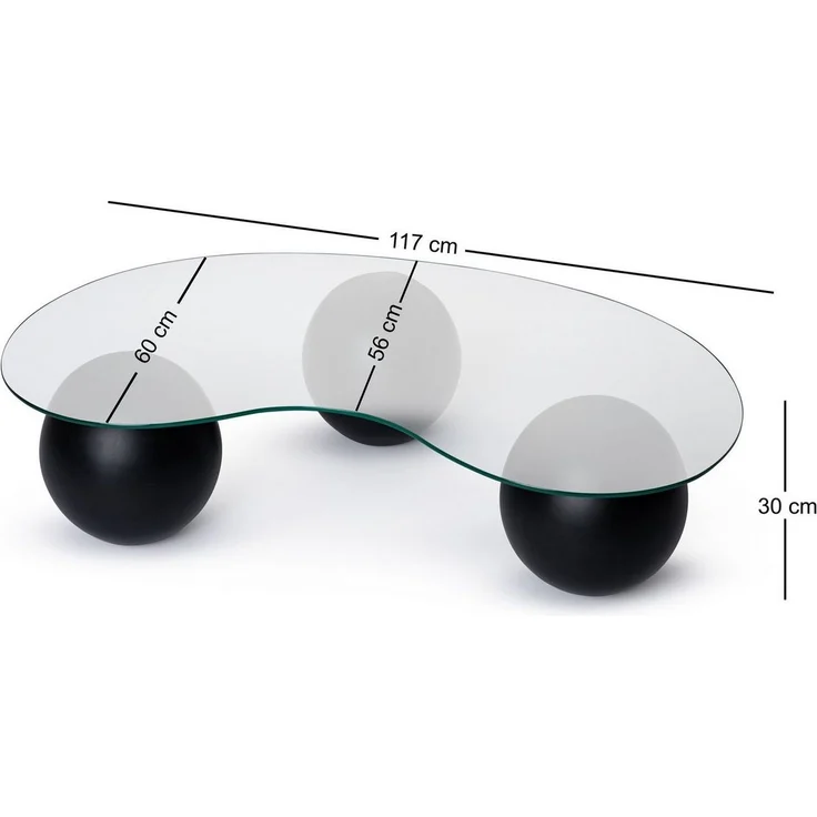Skye Decor Couchtisch Top of Table: 100% TEMPERED GLASS, 30 cm x 60 cm x 117 cm D1108 – Bild 1