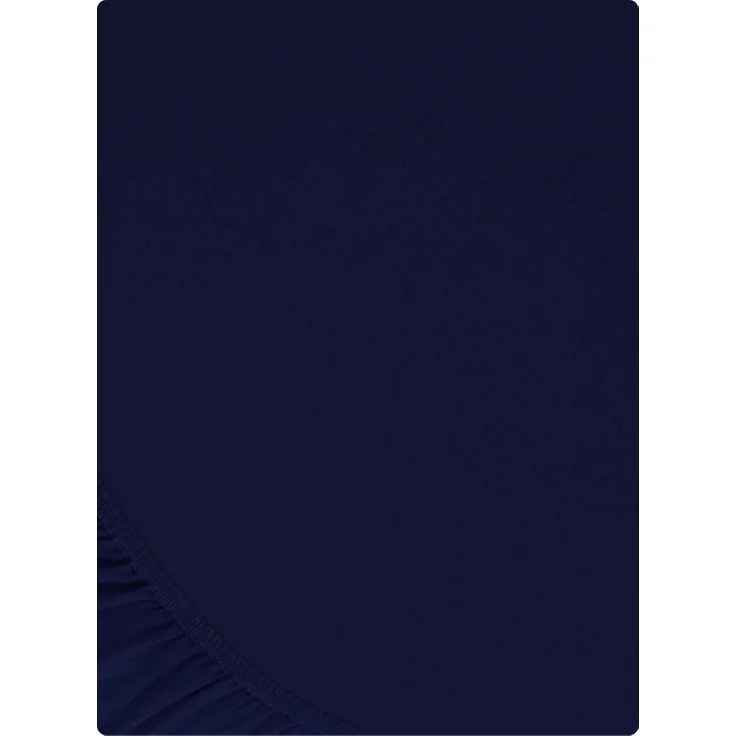 Buymax® Spannbettlaken 100x200 cm Baumwolle 100% Spannbetttuch Bettlaken Jersey, Matratzenhöhe bis 25 cm, Farbe Marineblau – Bild 1
