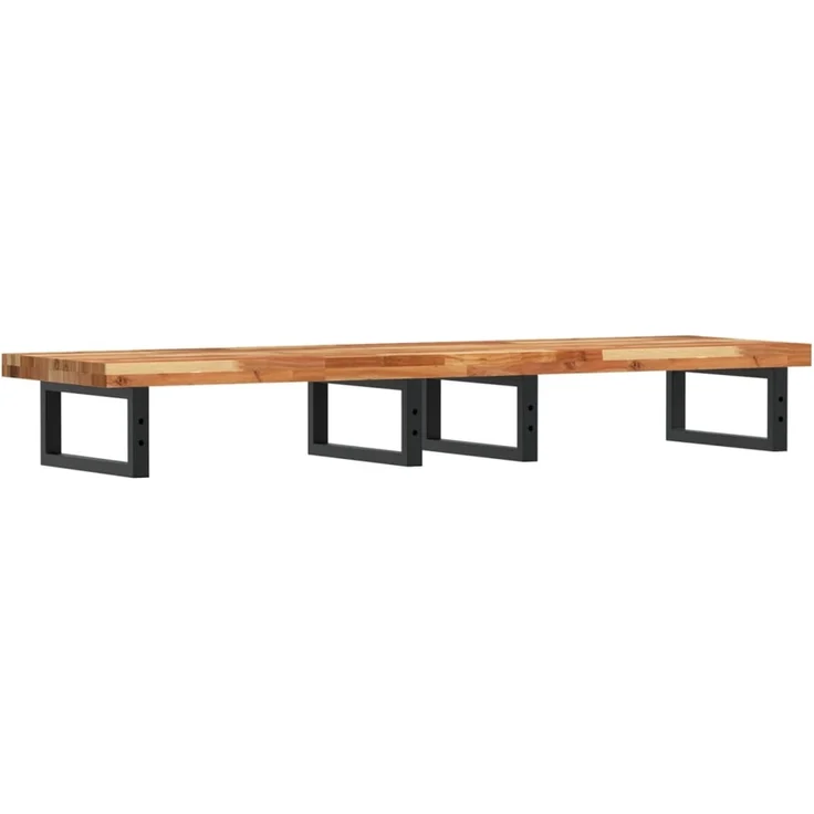 vidaXL Waschbeckenregal Wandmontage Stahl und Akazienholz 3302757 – Bild 6