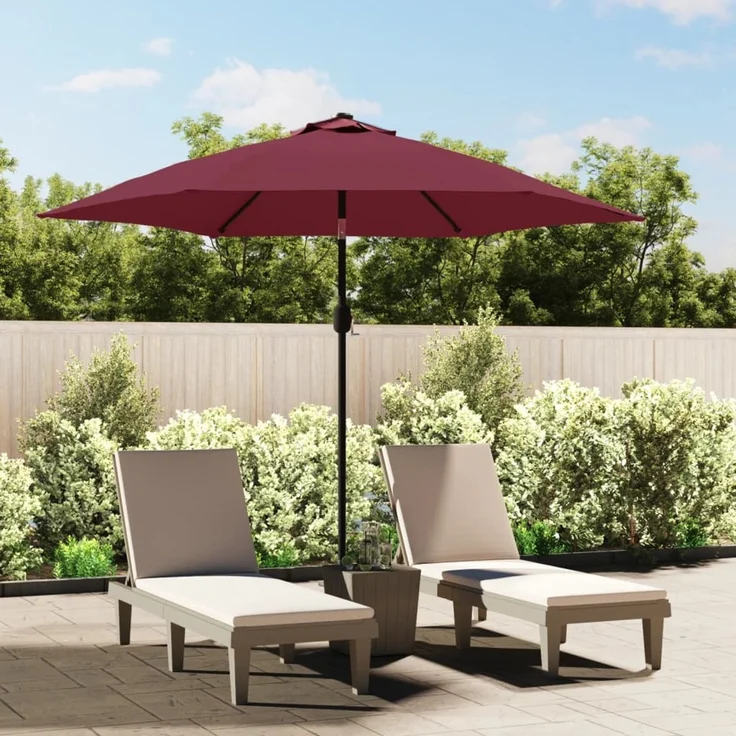 vidaXL Ersatzbezug für Sonnenschirm Bordeauxrot 300 cm 313800 – Bild 1