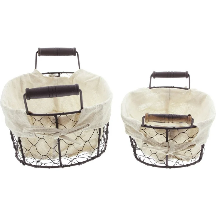 Füllkorb Metall 2er Set Aufbewahrungskorb Schale Obstkorb Tischdeko Korb – Bild 3