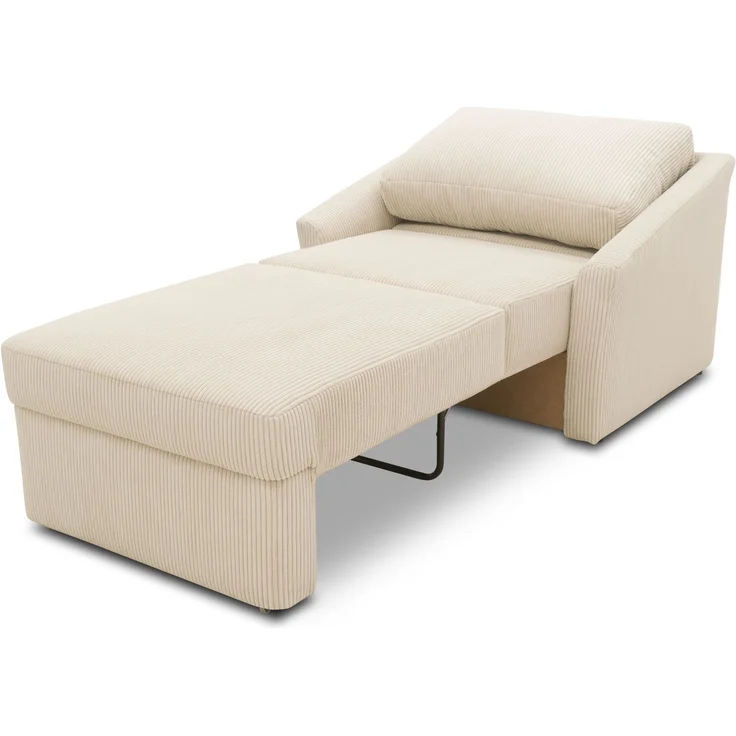 DOMO. collection Sessel Relax Box, Polstersessel mit Boxspringfederung und Schlaffunktion, Armsessel, Cocktailsessel, Loungesessel, 108 x 96 x 86 cm (BxTxH), beige – Bild 7