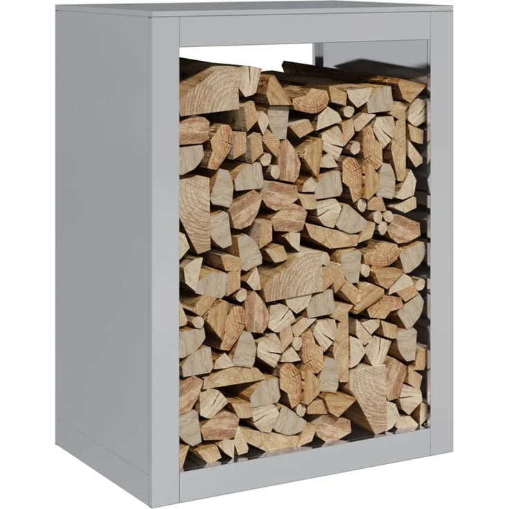 vidaXL Brennholzregal 60x40x80 cm Verzinkter Stahl 851001 – Bild 2
