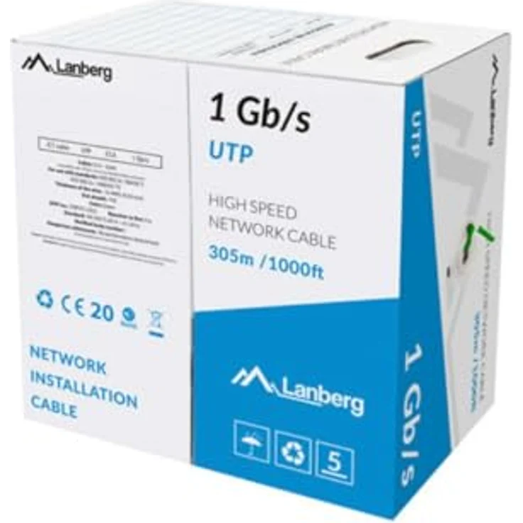 LANBERG LAN-Kabel 1GB/S 305m Solid CCA grün – Bild 2