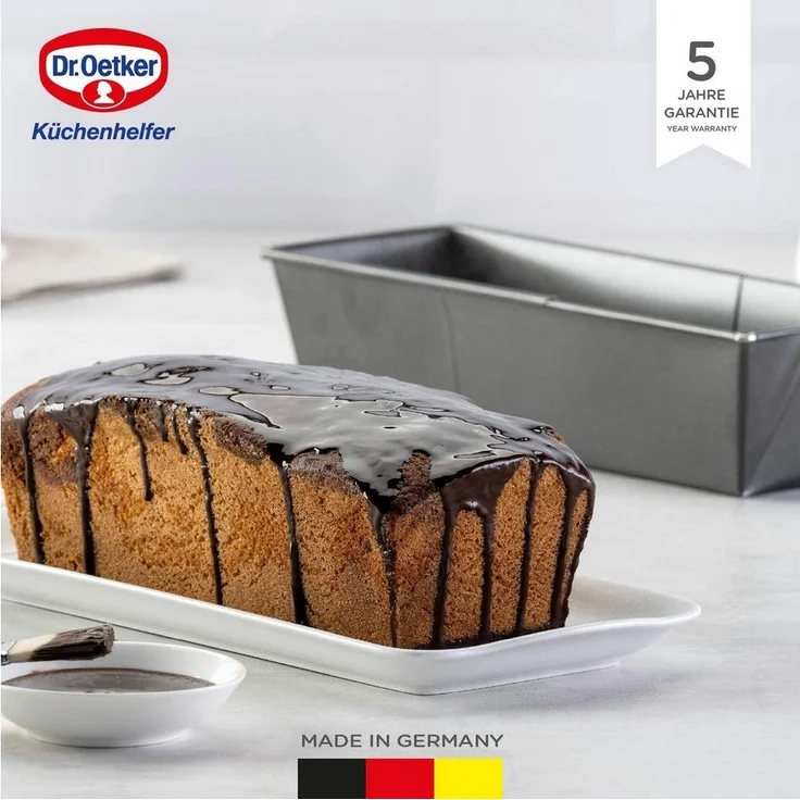 Dr. Oetker Küchenhelfer Backform Kastenform verstellbar, Teigform, Antihaft Kuchenform – Bild 1
