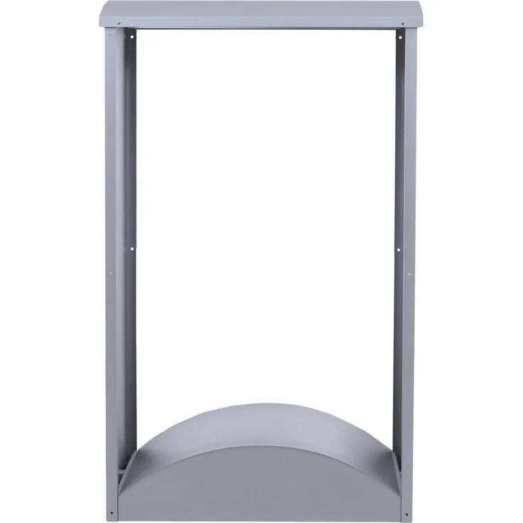 Brennholzlager HWC-P77, Kamin-/Feuerholzregal Holzlager Holzunterstand Outdoor Metall 160x98x50cm ~ grau – Bild 5