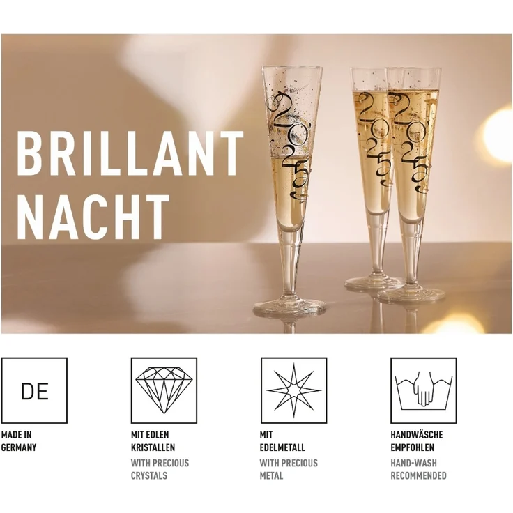 Ritzenhoff 1079015 BRILLANTNACHT Champus Jahrgangsglas 2025 Ana Vasconcelos / Celebration Champagnerglas – Bild 5