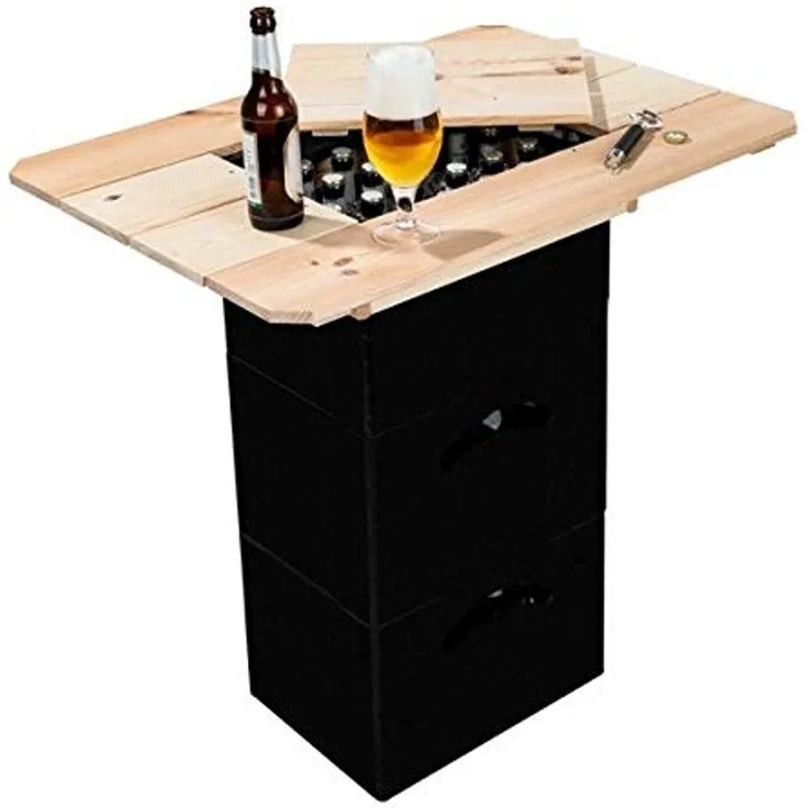 Gravidus Gartentisch Bierkasten Holztisch Bartisch Tischaufsatz