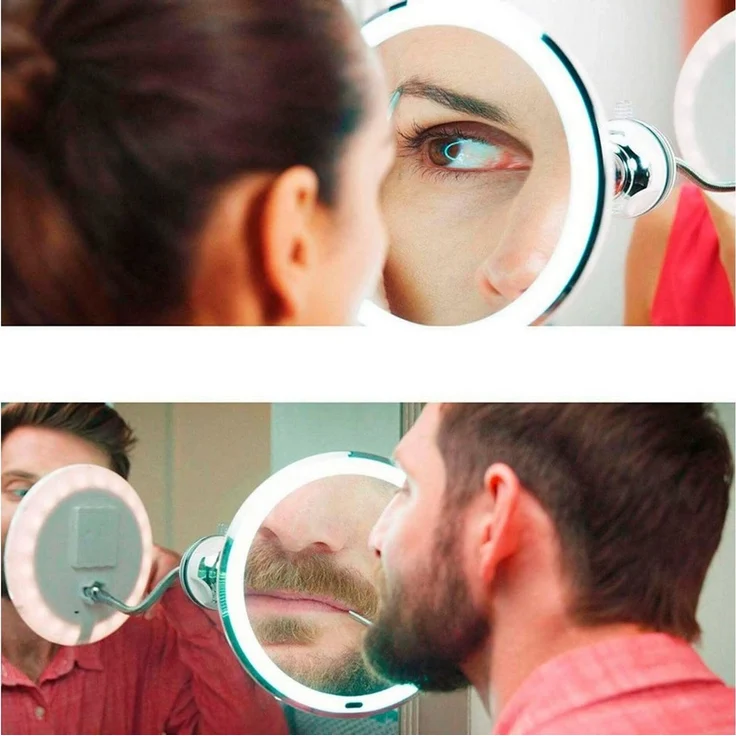 Kosmetikspiegel mit 10x Vergrößerung flexible mirror Spiegel Ø 20cm – Bild 2