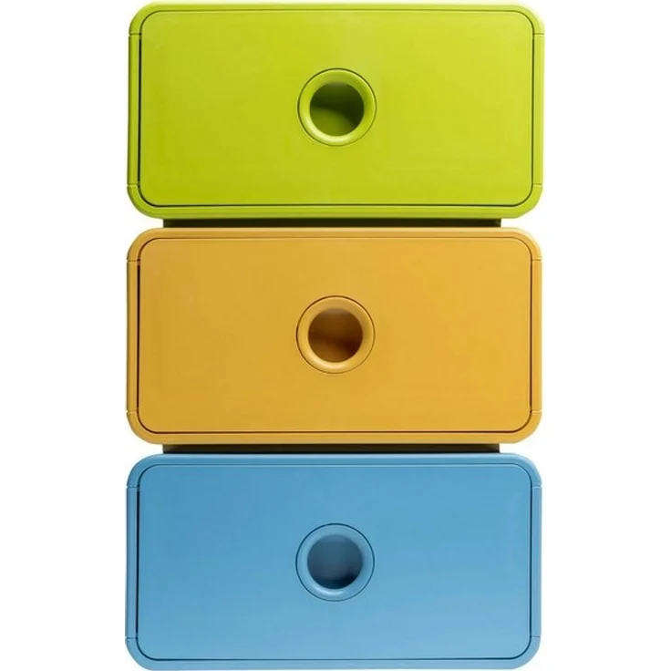 EXACOMPTA Aufbewahrungsbox 3x Ablagemodul Tiny Box, 1 Schublade, Pop N'Co Farben sortiert 315909D, Boxen stappelbar – Bild 4