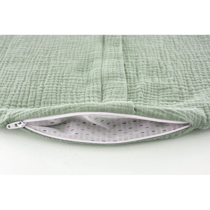 Sommerschlafsack LIEBMICH Baumwollmusselin salbei grün, Größe 90 – Bild 2