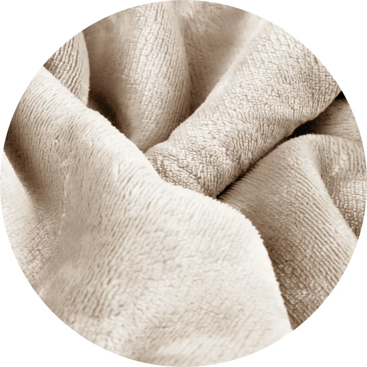 Kuscheldecke "Teddy Fleece" Sherpa/Flanell, 150x200cm Beige – Bild 8