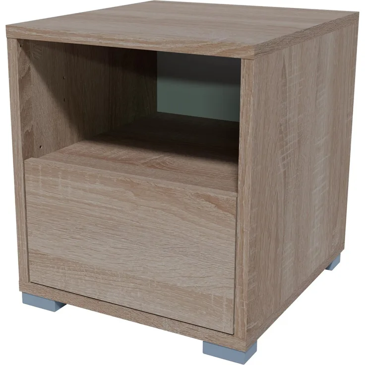 BADEDU VEER Regal 35 cm breit, Braun, 2 Fächer mit Tür