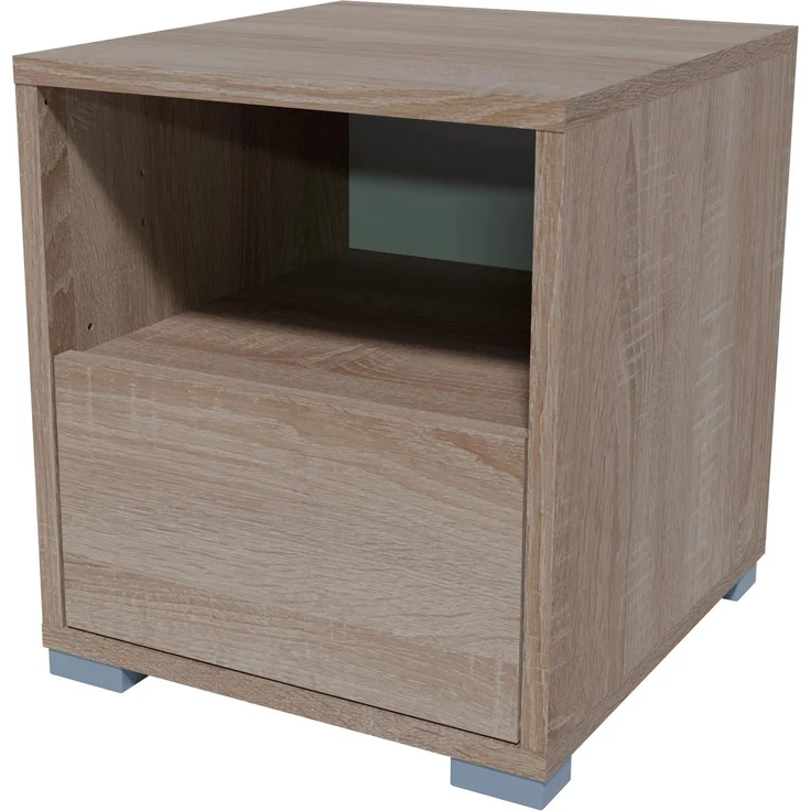 BADEDU VEER Regal 35 cm breit, Braun, 2 Fächer mit Tür – Bild 1