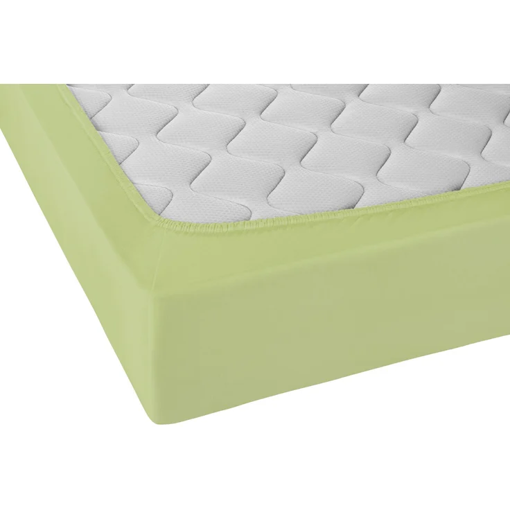 biberna Jersey-Elastic-Spannbetttuch 0077866, pistaziengrün, 1x 140x200 cm - 160x220 cm – Bild 2