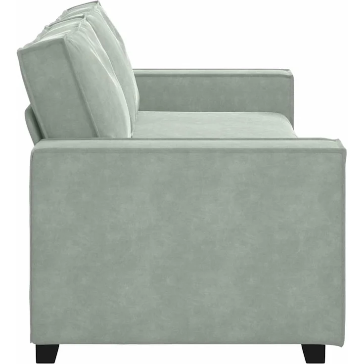 vidaXL 3-Sitzer-Sofa Hellgrau 220x78x84 cm Samt 4105030 – Bild 4