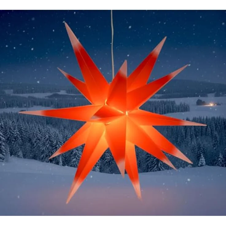 Guru-Shop LED-Stern für außen 3D Außenstern Kaspar, Weihnachtsstern,., Leuchtmittel inklusive – Bild 2