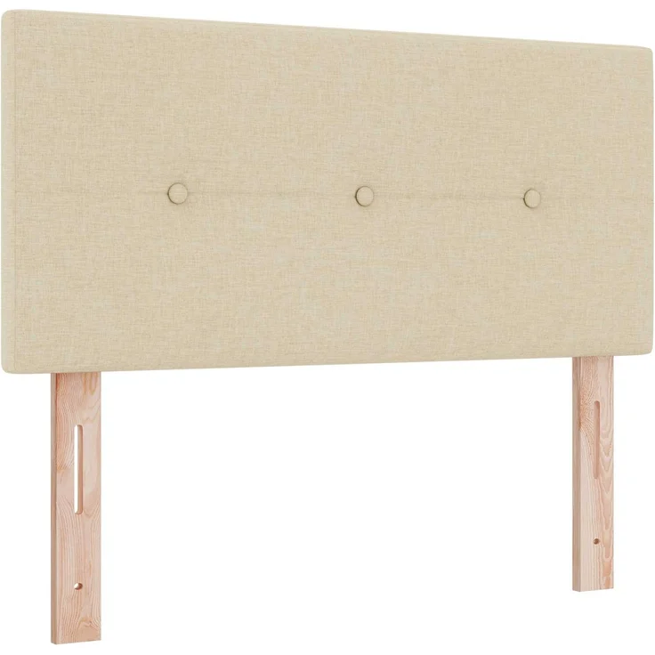 vidaXL Ottoman Bett mit Matratze mit Kopfteil Creme 100 x 200 cm Stoff 3456307 – Bild 4