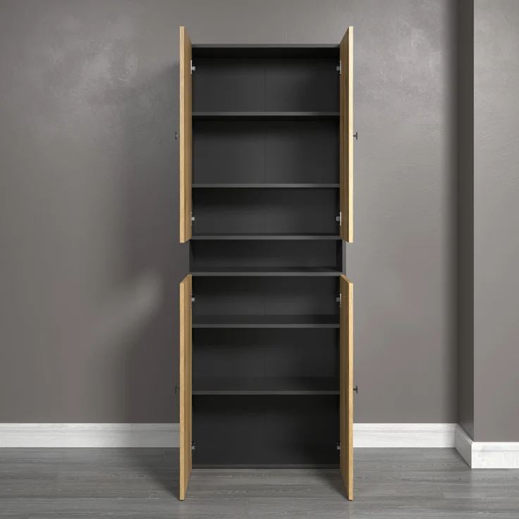 trendteam Hochschrank (Hochschrank) Badschrank Badhochschrank 70 x 188 x 31 cm – Bild 6