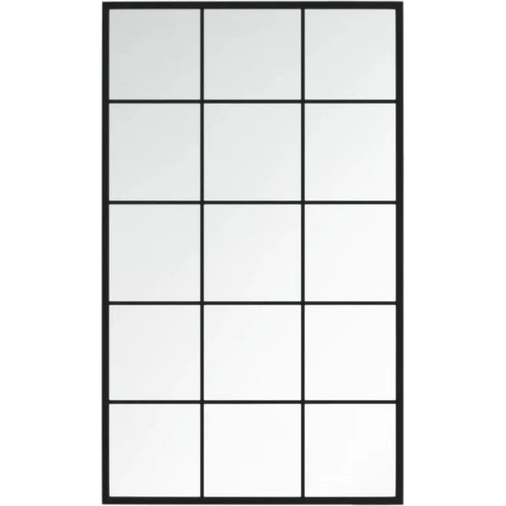 DOTMALL Wandspiegel Wandspiegel Schwarz 100x60 cm Metall