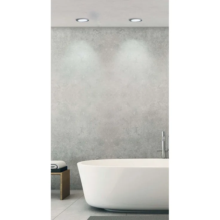Eglo 96055 LED Badezimmer Einbauleuchte Fueva 1 in chrom 10,9W Ø17cm rund IP44 3000K