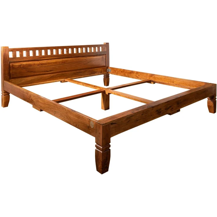 Bett Akazie 200x200x90 honig lackiert OXFORD #224 – Bild 1