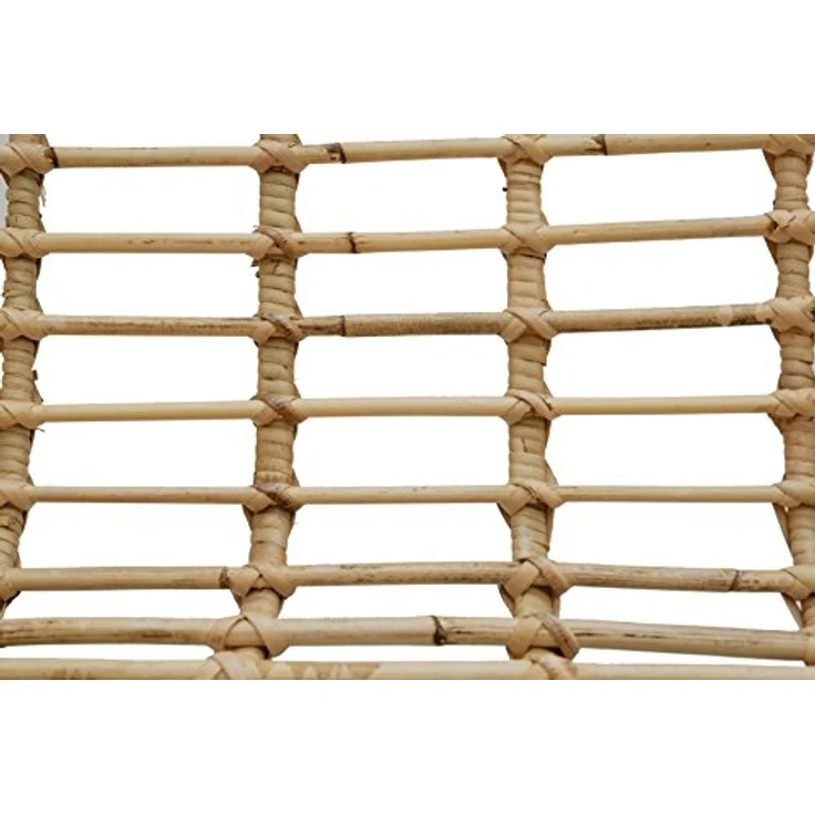 Krines Home Esszimmersessel Rattan Retro Sessel mit Armlehne 50er Korbsessel Retro-Stil Korbstuhl (Sessel nach Auswahl ohne oder mit Polster), Eisen Gestell, Esszimmer, Armlehnstuhl – Bild 8